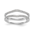 Lab-Grown Diamond Ring Guard in 14K White Gold, 4.8mm (1/4 ct. tw.), Size 7 - Sophia Jewelers