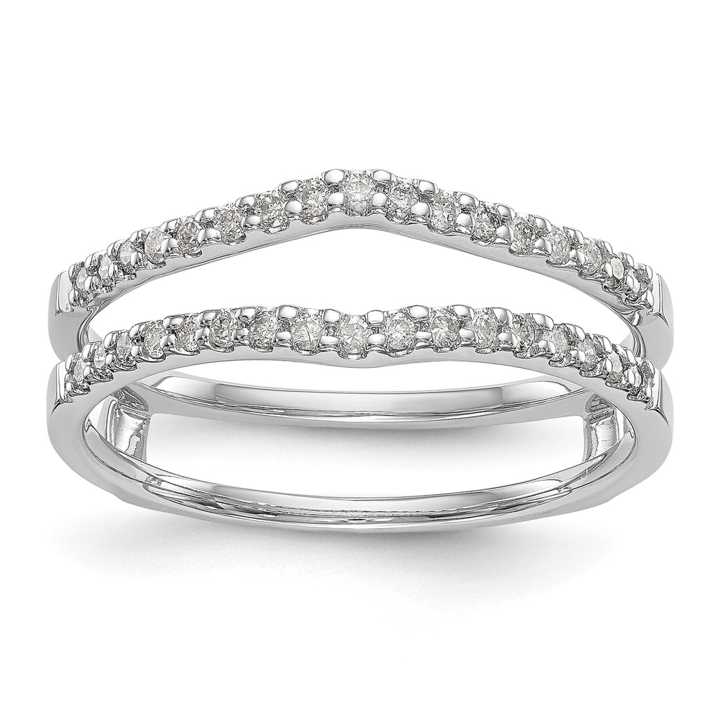 14k White Gold 1/4 carat Lab Grown Diamond VS/SI+ G+ Complete Ring Guard