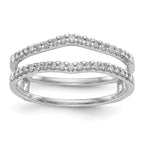14k White Gold 1/4 carat Lab Grown Diamond VS/SI+ G+ Complete Ring Guard