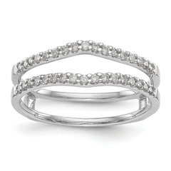 14k White Gold 1/4 carat Lab Grown Diamond VS/SI+ G+ Complete Ring Guard