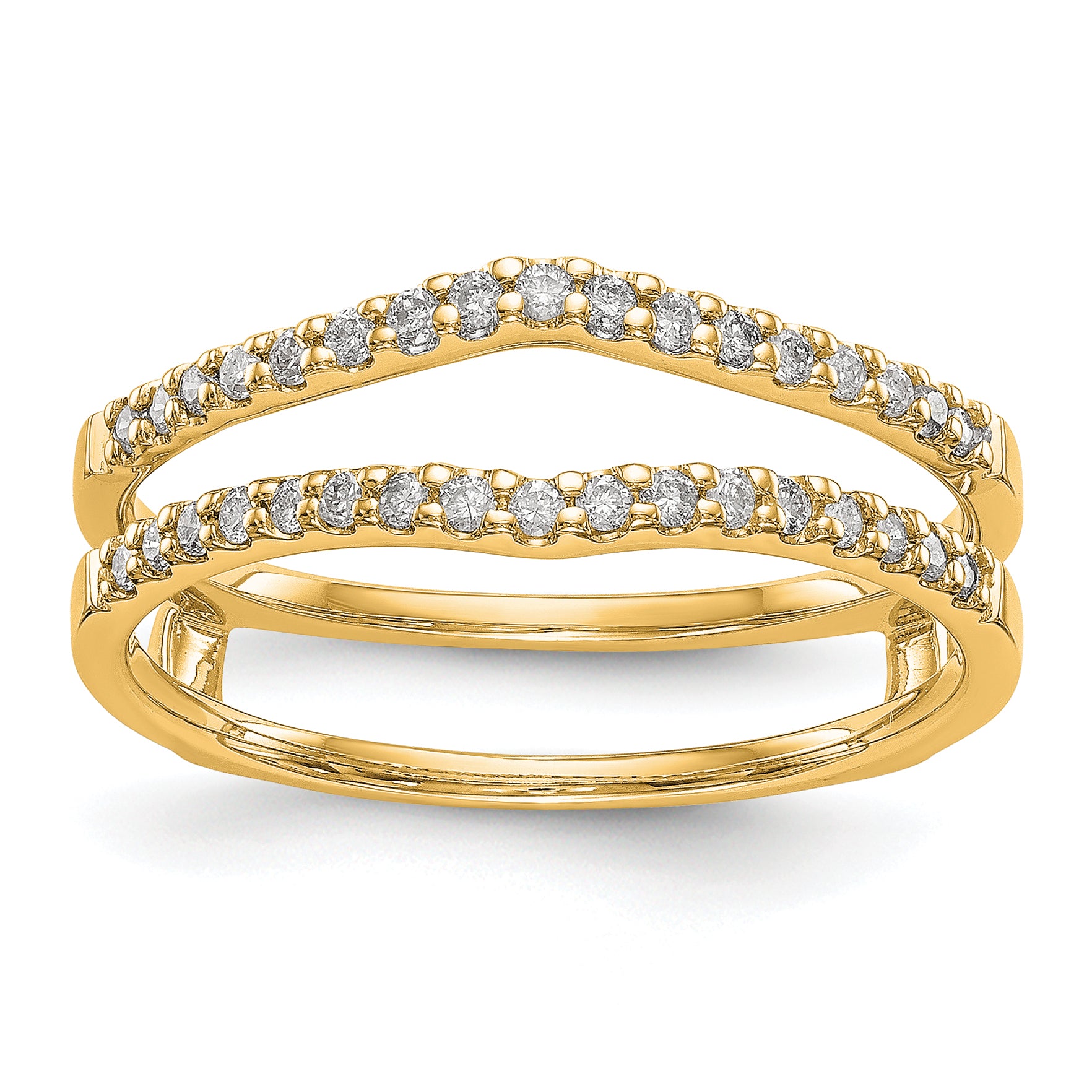 14k 1/4 carat Lab Grown Diamond VS/SI+ G+ Complete Ring Guard Main image