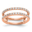 14k Rose Gold 1/2 carat Lab Grown Diamond VS/SI+ G+ Complete Ring Guard