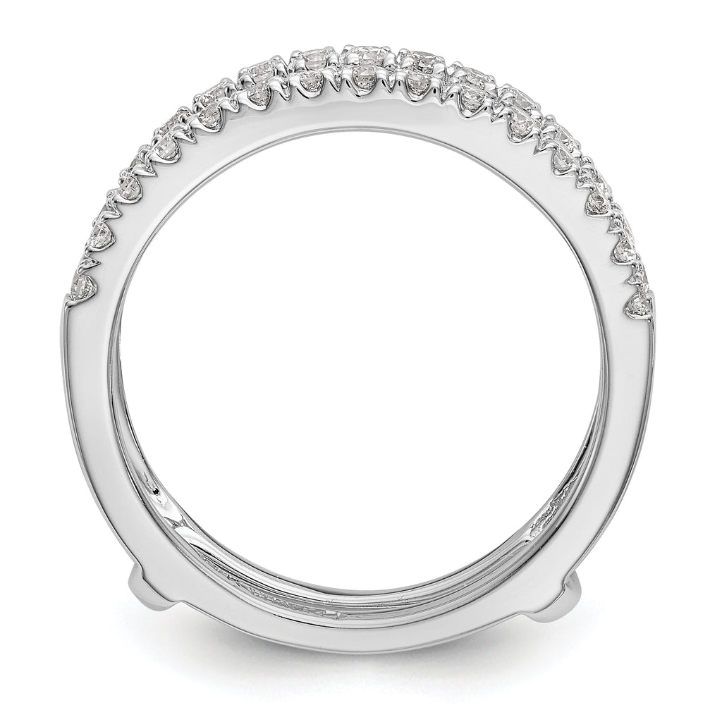14k White Gold 1/2 carat Lab Grown Diamond VS/SI+ G+ Complete Ring Guard
