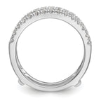 14k White Gold 1/2 carat Lab Grown Diamond VS/SI+ G+ Complete Ring Guard