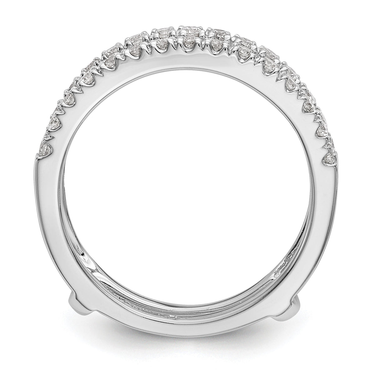 Lab-Grown Diamond Ring Guard in 14K White Gold, 5.5mm (1/2 ct. tw.), Size 7 - Sophia Jewelers