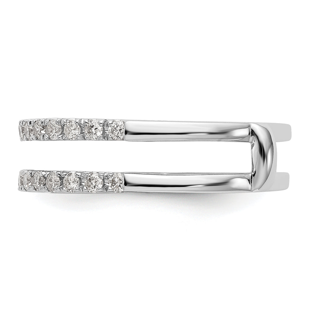 14k White Gold 1/2 carat Lab Grown Diamond VS/SI+ G+ Complete Ring Guard