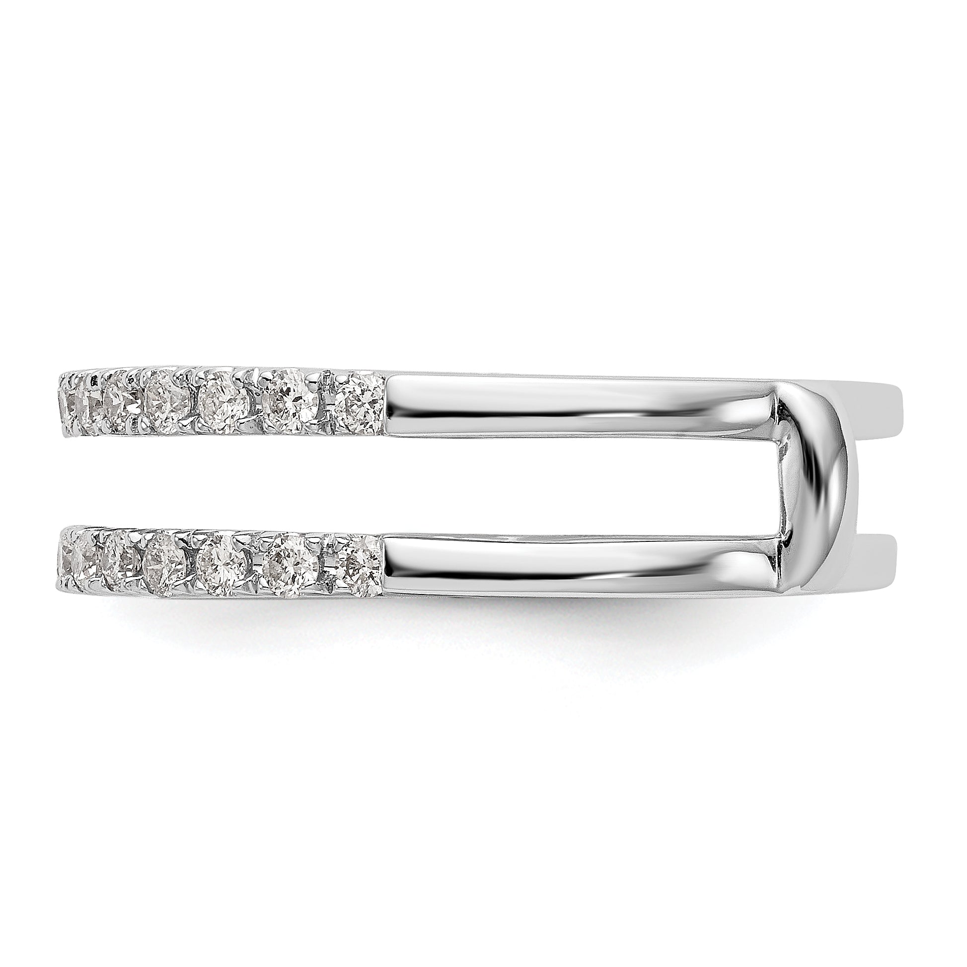14k White Gold 1/2 carat Lab Grown Diamond VS/SI+ G+ Complete Ring Guard
