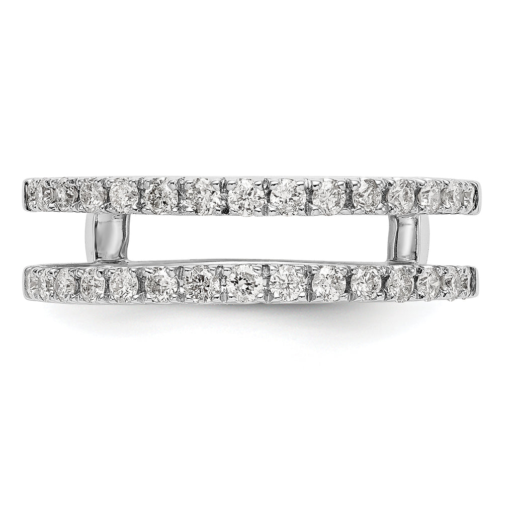 14k White Gold 1/2 carat Lab Grown Diamond VS/SI+ G+ Complete Ring Guard