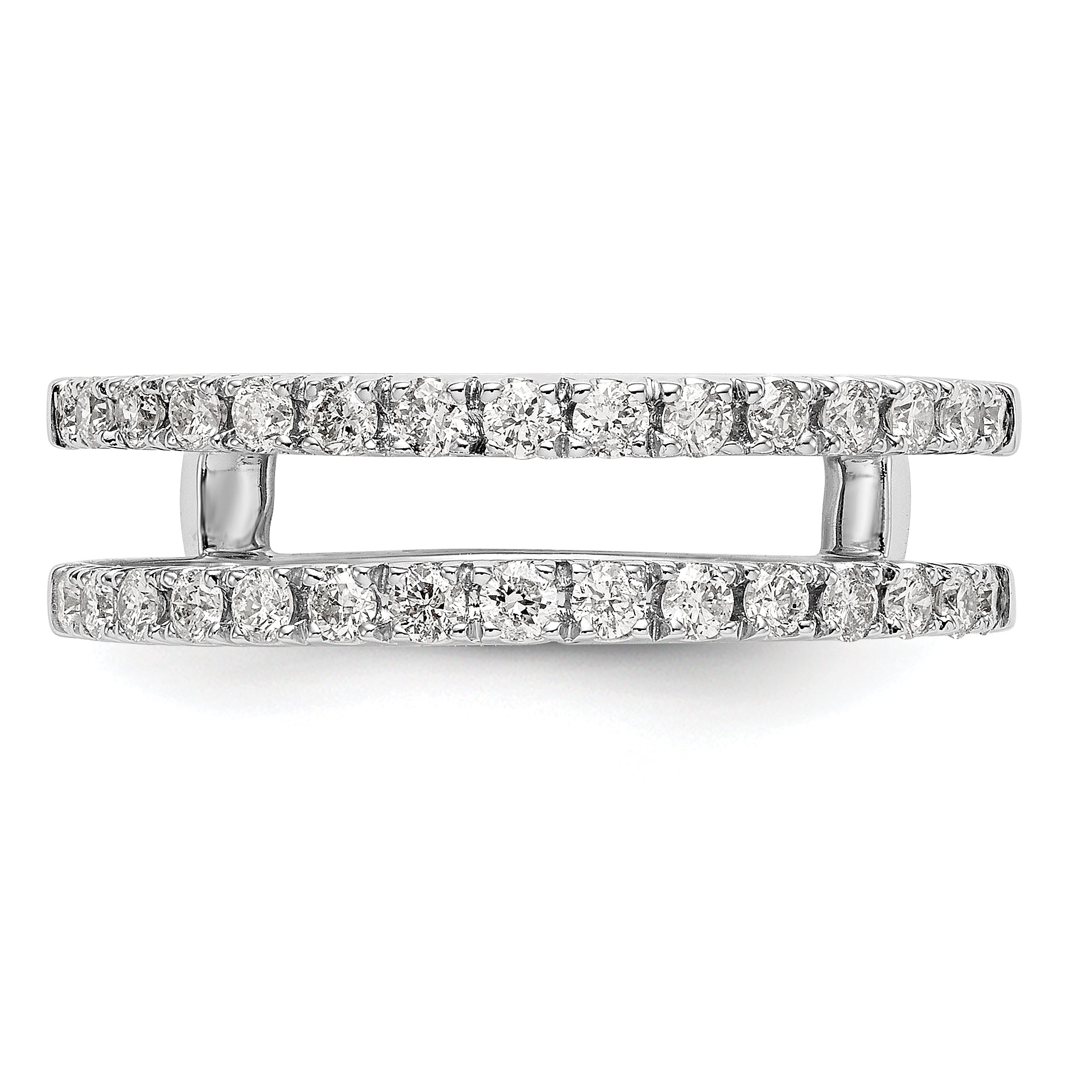 14k White Gold 1/2 carat Lab Grown Diamond VS/SI+ G+ Complete Ring Guard