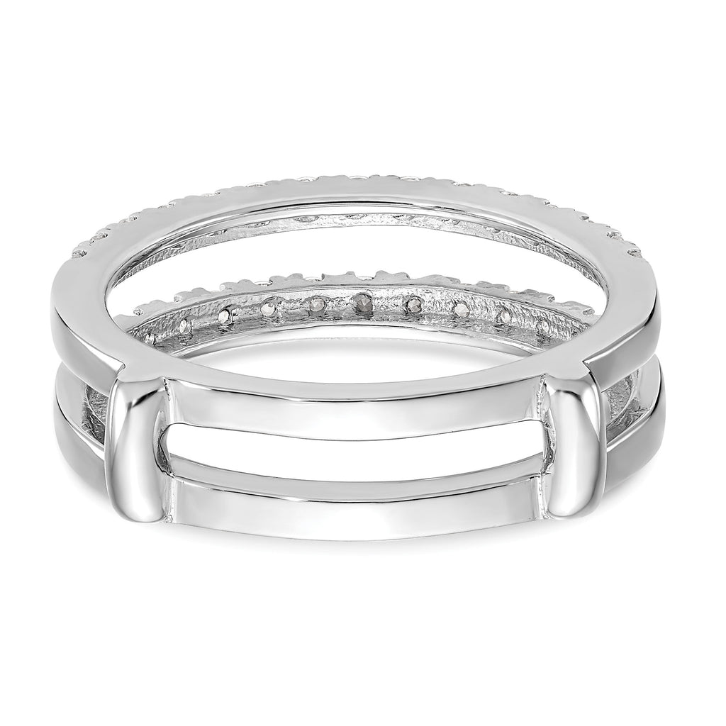 Lab-Grown Diamond Ring Guard in 14K White Gold, 5.5mm (1/2 ct. tw.), Size 7 - Sophia Jewelers