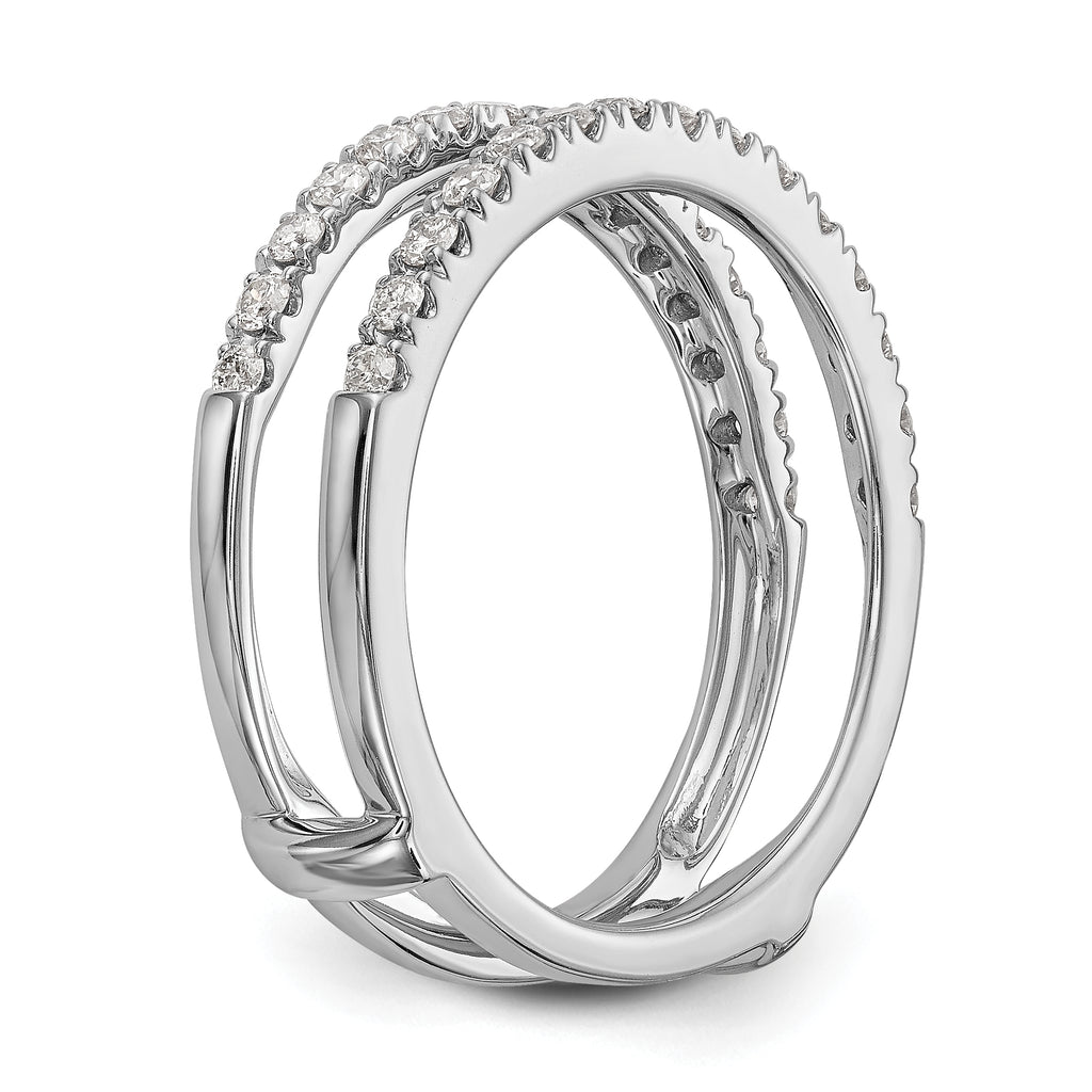14k White Gold 1/2 carat Lab Grown Diamond VS/SI+ G+ Complete Ring Guard
