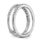 14k White Gold 1/2 carat Lab Grown Diamond VS/SI+ G+ Complete Ring Guard