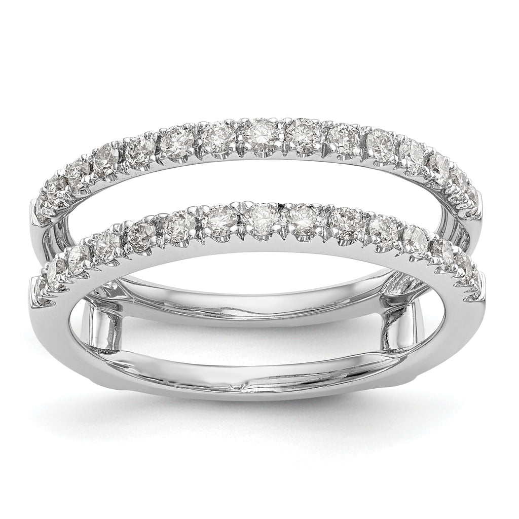 14k White Gold 1/2 carat Lab Grown Diamond VS/SI+ G+ Complete Ring Guard