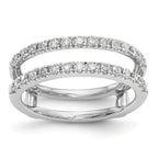 14k White Gold 1/2 carat Lab Grown Diamond VS/SI+ G+ Complete Ring Guard