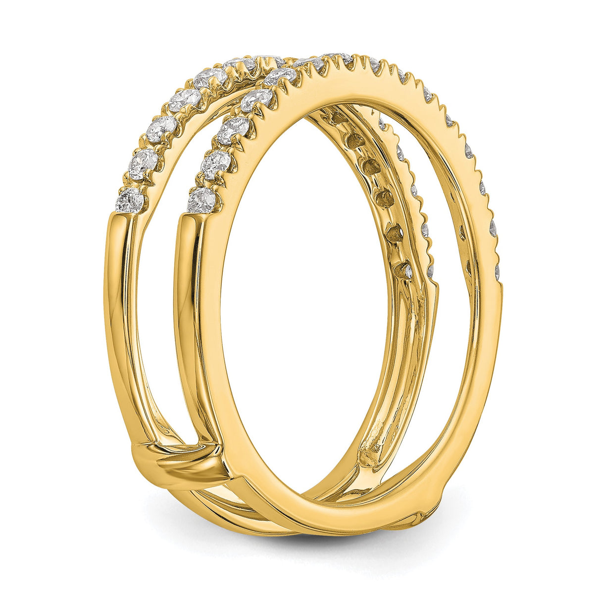Lab-Grown Diamond Ring Guard in 14K Yellow Gold, 5.5mm (1/2 ct. tw.), Size 7 - Sophia Jewelers