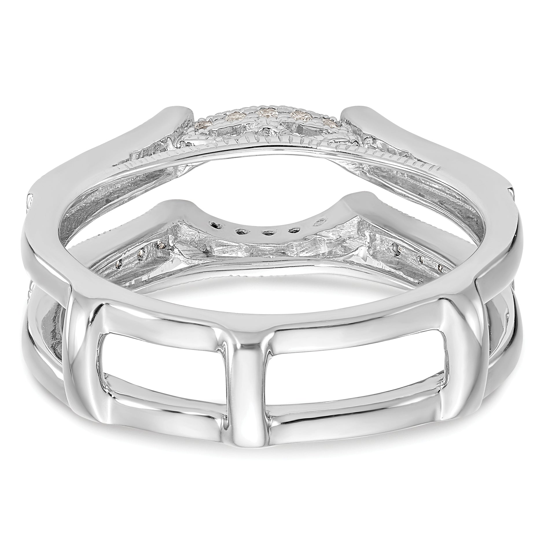 14K White Gold Lab Grown Diamond VS/SI+ G+ Guard