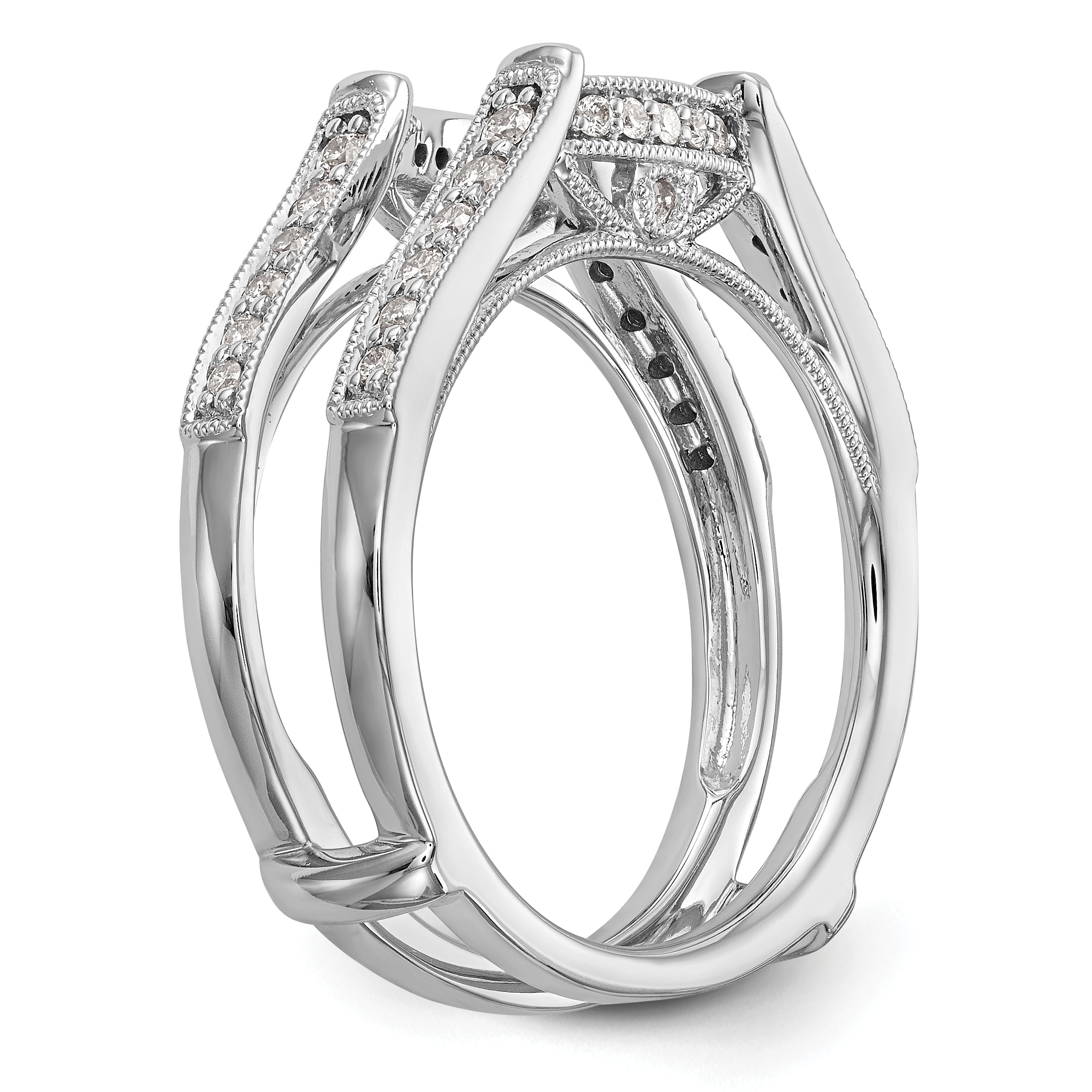14K White Gold Lab Grown Diamond VS/SI+ G+ Guard