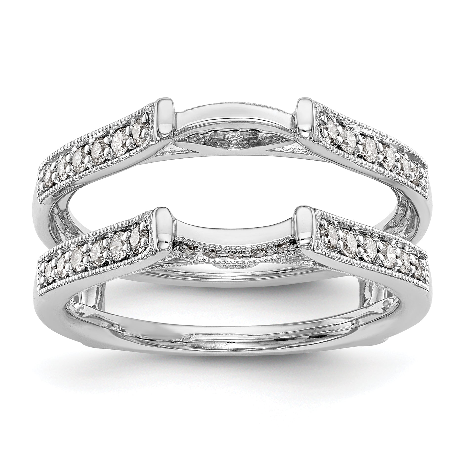 14K White Gold Lab Grown Diamond VS/SI+ G+ Guard