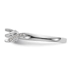 First Promise 10k White Gold 1/3 carat Lab Grown Diamond VS/SI+ G+ Complete Petite Engagement Ring