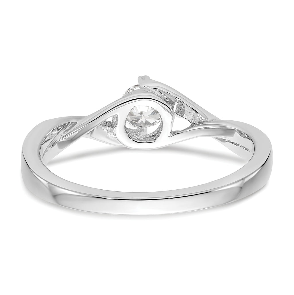 First Promise 10k White Gold 1/3 carat Lab Grown Diamond VS/SI+ G+ Complete Petite Engagement Ring