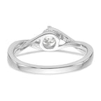 First Promise 10k White Gold 1/3 carat Lab Grown Diamond VS/SI+ G+ Complete Petite Engagement Ring