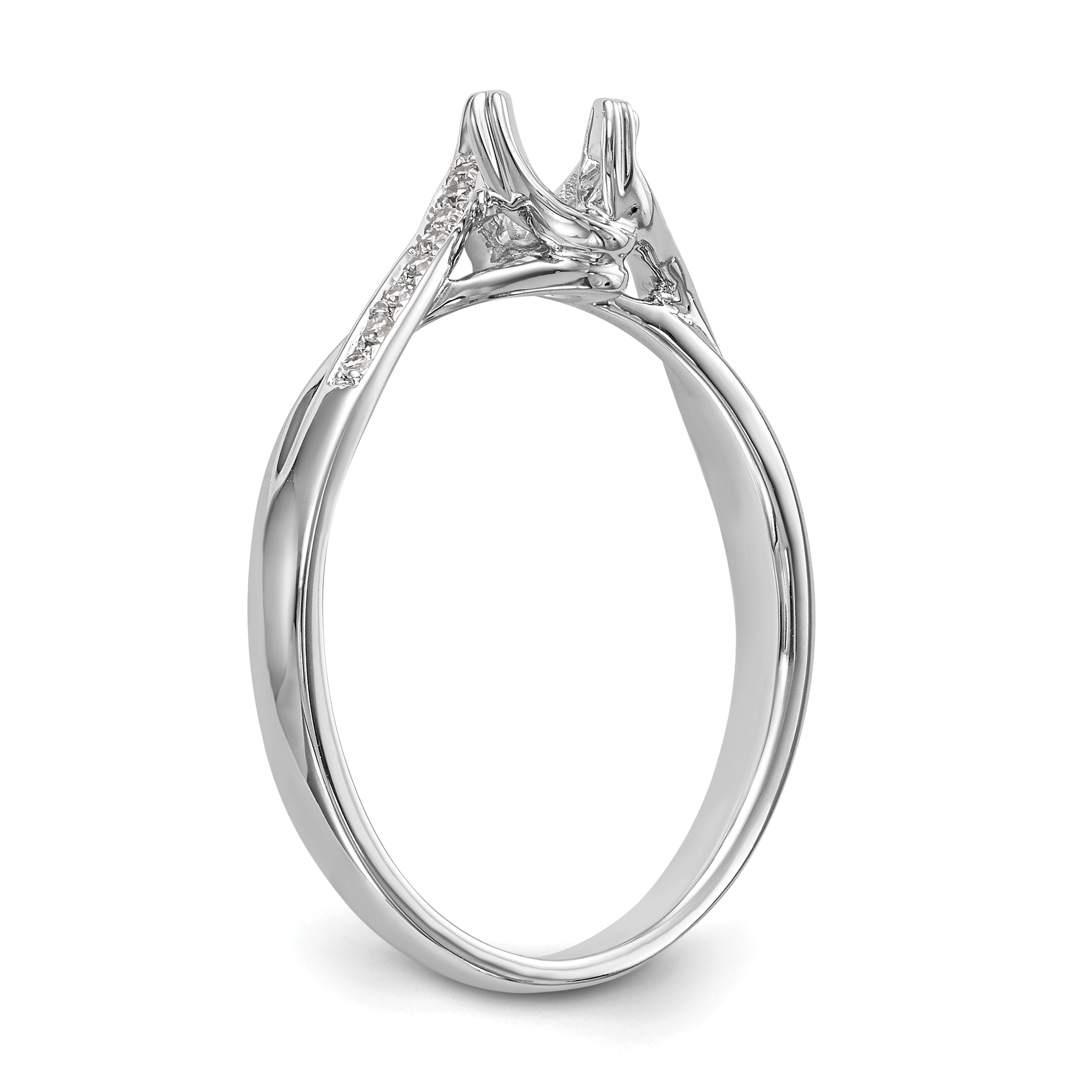 First Promise 14k White Gold 1/3 carat Lab Grown Diamond VS/SI+ G+ Complete Petite Engagement Ring