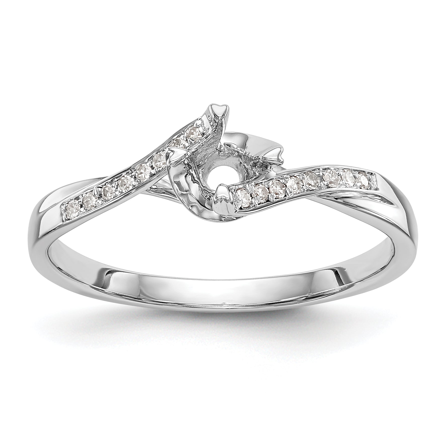 First Promise 14k White Gold 1/3 carat Lab Grown Diamond VS/SI+ G+ Complete Petite Engagement Ring