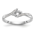 First Promise 10k White Gold 1/3 carat Lab Grown Diamond VS/SI+ G+ Complete Petite Engagement Ring