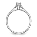 First Promise 14k White Gold 1/5 carat Lab Grown Diamond VS/SI+ G+ Complete Petite Engagement Ring