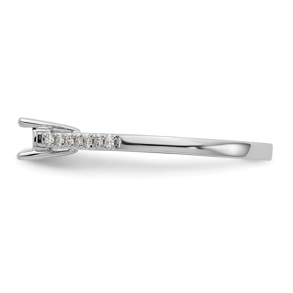 First Promise 14k White Gold 1/5 carat Lab Grown Diamond VS/SI+ G+ Complete Petite Engagement Ring