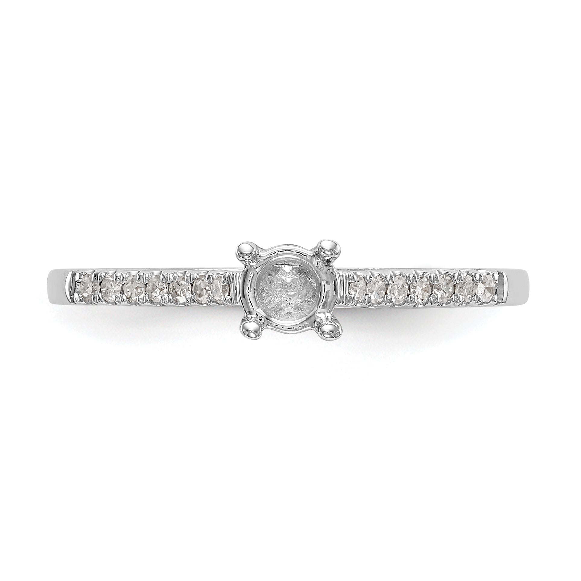 First Promise 14k White Gold 1/5 carat Lab Grown Diamond VS/SI+ G+ Complete Petite Engagement Ring