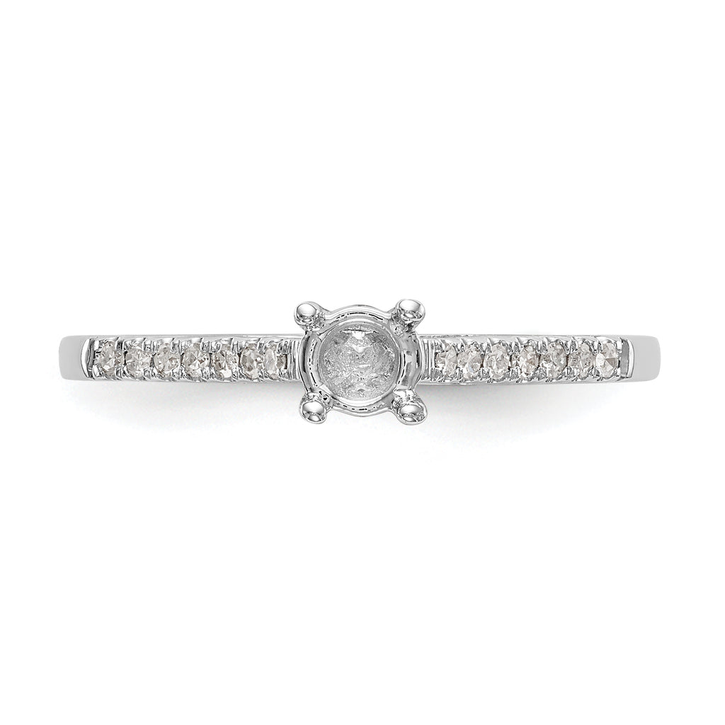 First Promise 14k White Gold 1/5 carat Lab Grown Diamond VS/SI+ G+ Complete Petite Engagement Ring