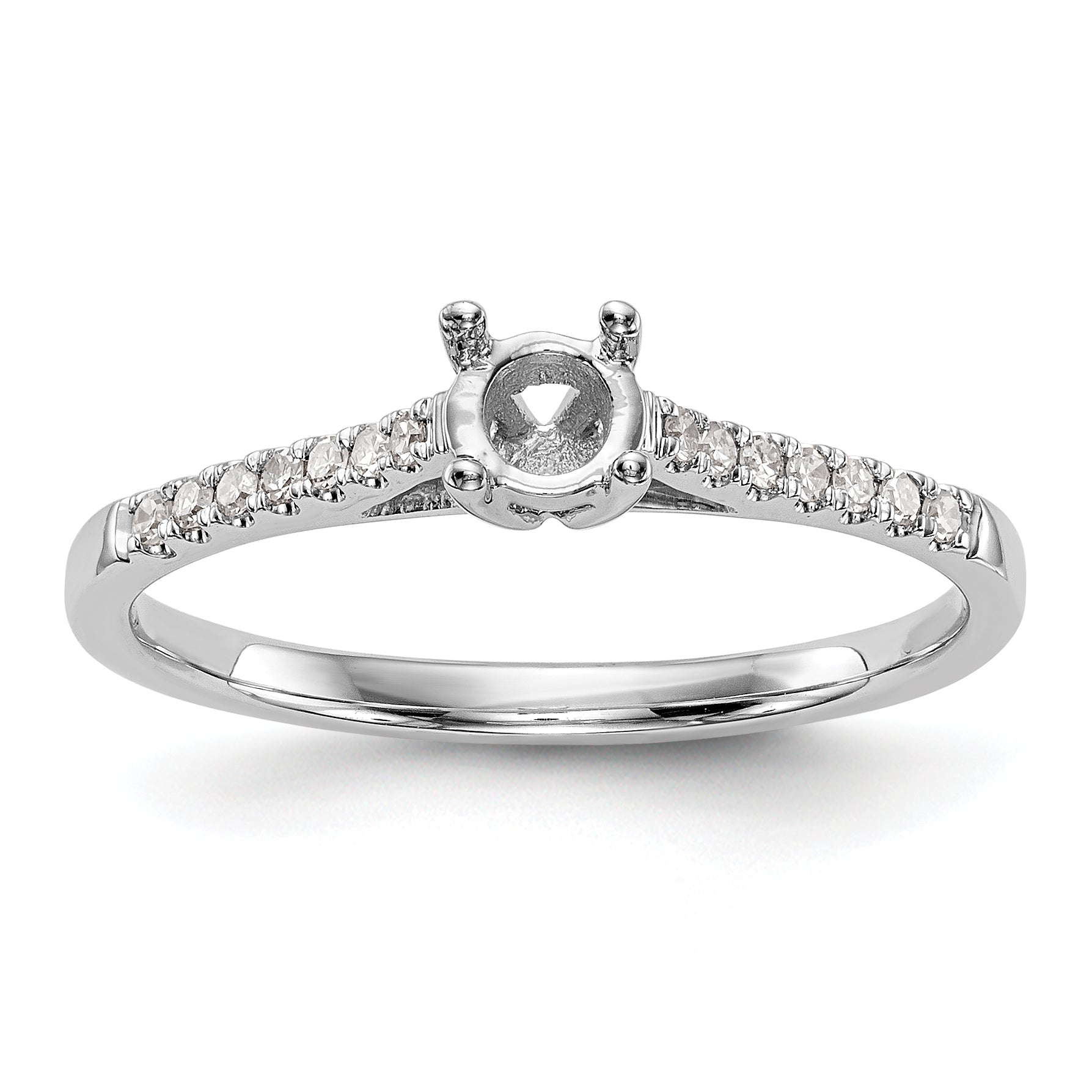 First Promise 14k White Gold 1/5 carat Lab Grown Diamond VS/SI+ G+ Complete Petite Engagement Ring