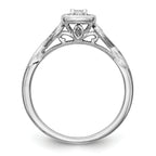 14k White Gold 1/5 carat Lab Grown Diamond VS/SI+ G+ Complete Petite Engagement Ring