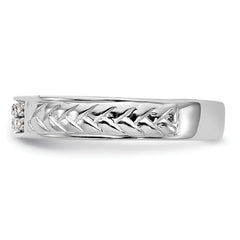 14K White Gold Lab Grown VS/SI+ G+  Dia Trio Ladies Wedding Band