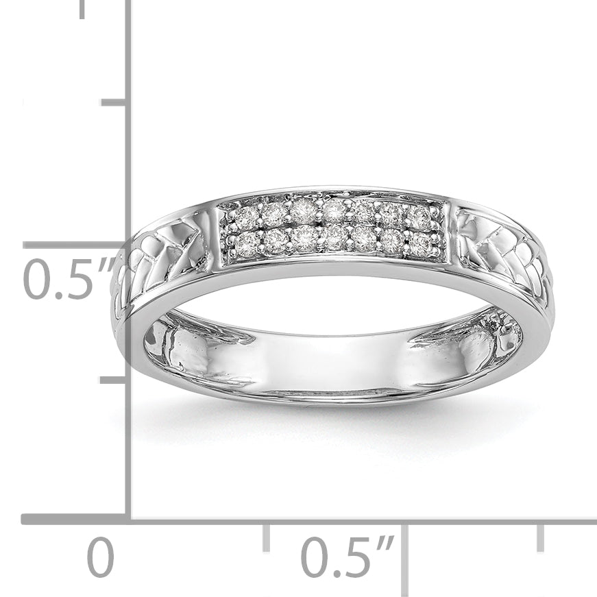 14K White Gold Lab Grown VS/SI+ G+  Dia Trio Ladies Wedding Band