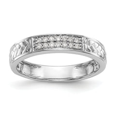 14K White Gold Lab Grown VS/SI+ G+  Dia Trio Ladies Wedding Band