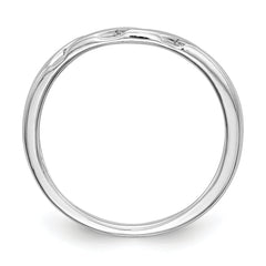 14K White Gold Lab Grown VS/SI+ G+ Dia Complete Trio Ladies Wedding Band