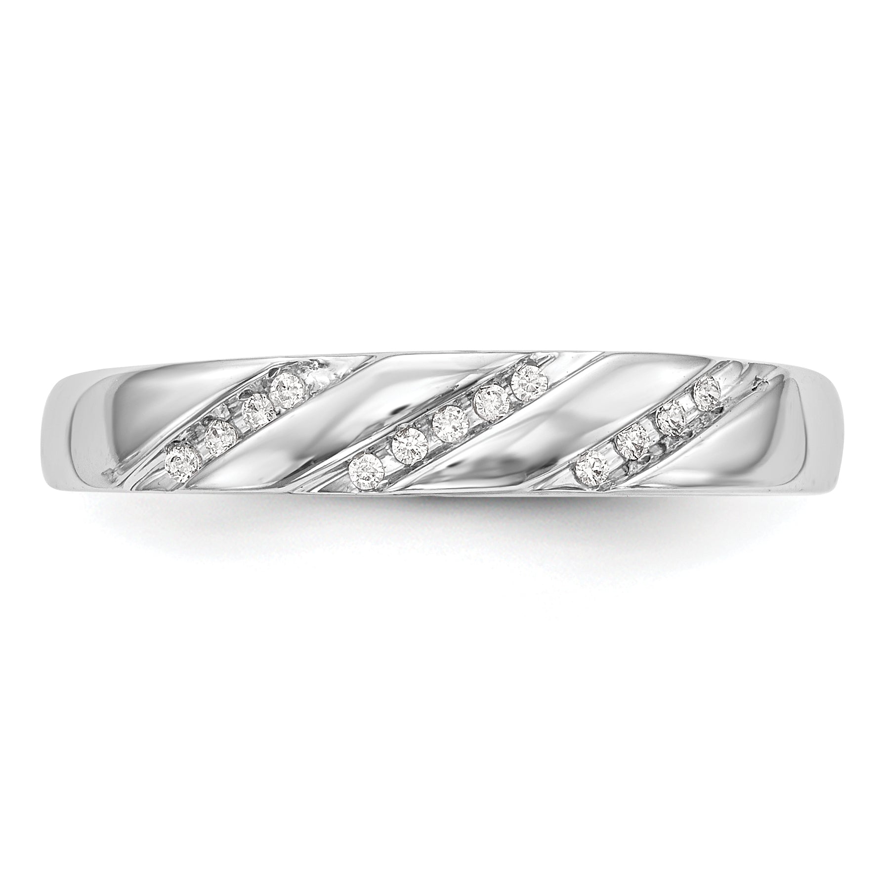 14K White Gold Lab Grown VS/SI+ G+ Dia Complete Trio Ladies Wedding Band