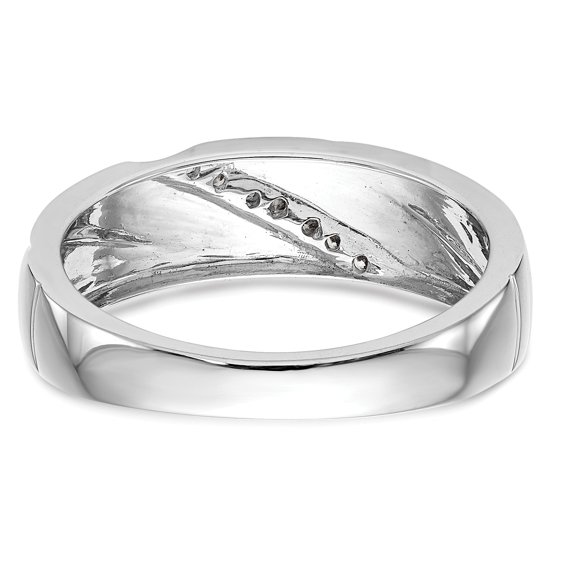 14K White Gold Lab Grown VS/SI+ G+ Dia Complete Trio Ladies Wedding Band