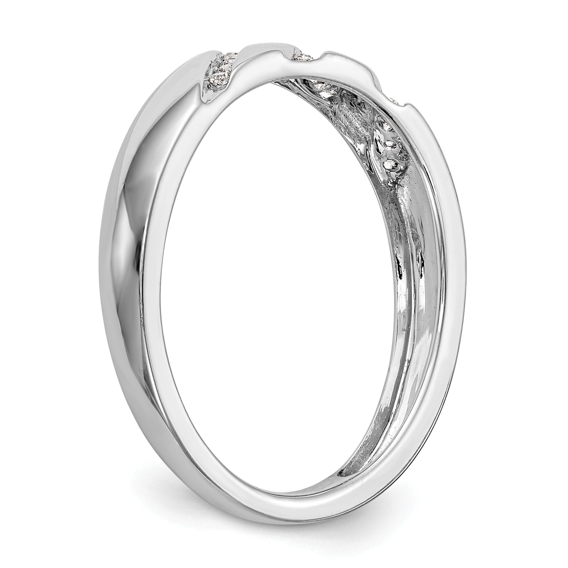 14K White Gold Lab Grown VS/SI+ G+ Dia Complete Trio Ladies Wedding Band