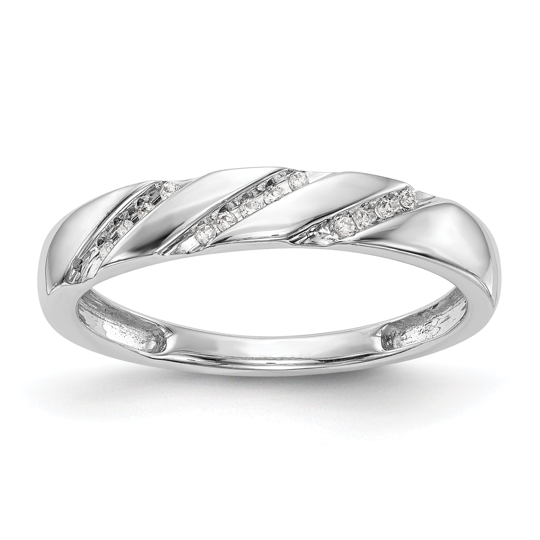 14K White Gold Lab Grown VS/SI+ G+ Dia Complete Trio Ladies Wedding Band