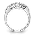 14k White Gold 1/2 carat Lab Grown Diamond VS/SI+ G+ Five Stone Complete Fashion Band
