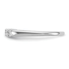 14k White Gold 1/2 carat Lab Grown Diamond VS/SI+ G+ Five Stone Complete Fashion Band