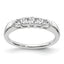 14k White Gold 1/2 carat Lab Grown Diamond VS/SI+ G+ Five Stone Complete Fashion Band