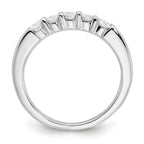 14k White Gold 1/2 carat Lab Grown Diamond VS/SI+ G+ Five Stone Complete Fashion Band