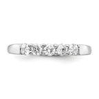 14k White Gold 1/2 carat Lab Grown Diamond VS/SI+ G+ Five Stone Complete Fashion Band
