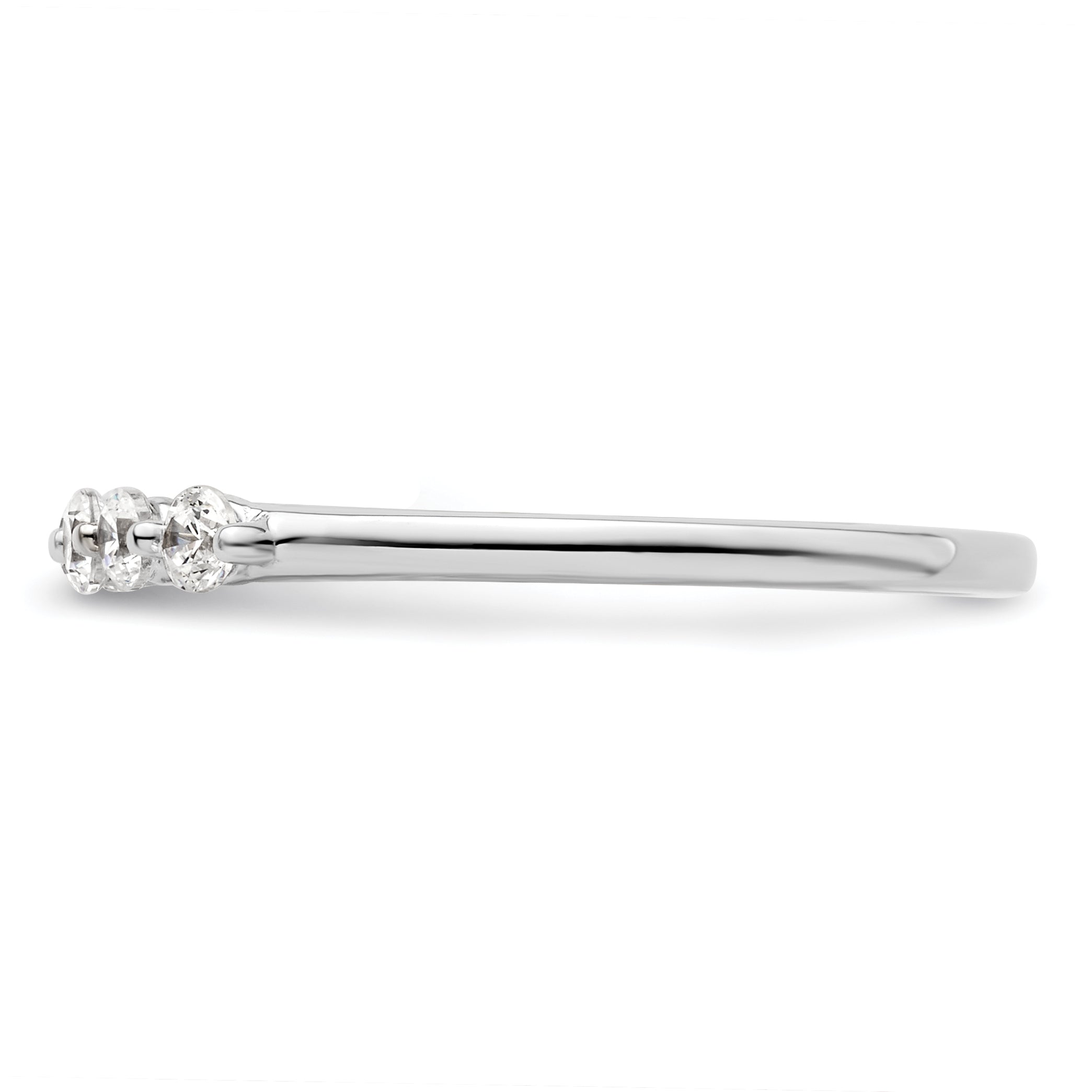 14K White Gold Lab Grown VS/SI+ G+ Dia 5-Stone Band