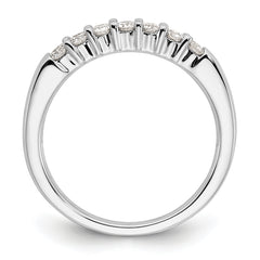 14K White Gold Lab Grown Diamond VS/SI+ G+ 7-Stone Band