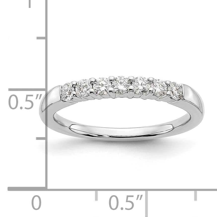 14K White Gold Lab Grown Diamond VS/SI+ G+ 7-Stone Band